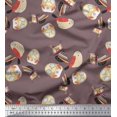thumbnail image 1 of Soimoi Rayon Fabric Bird & Owl Kids Decor Fabric Printed Yard 56 Inch Wide, 1 of 3