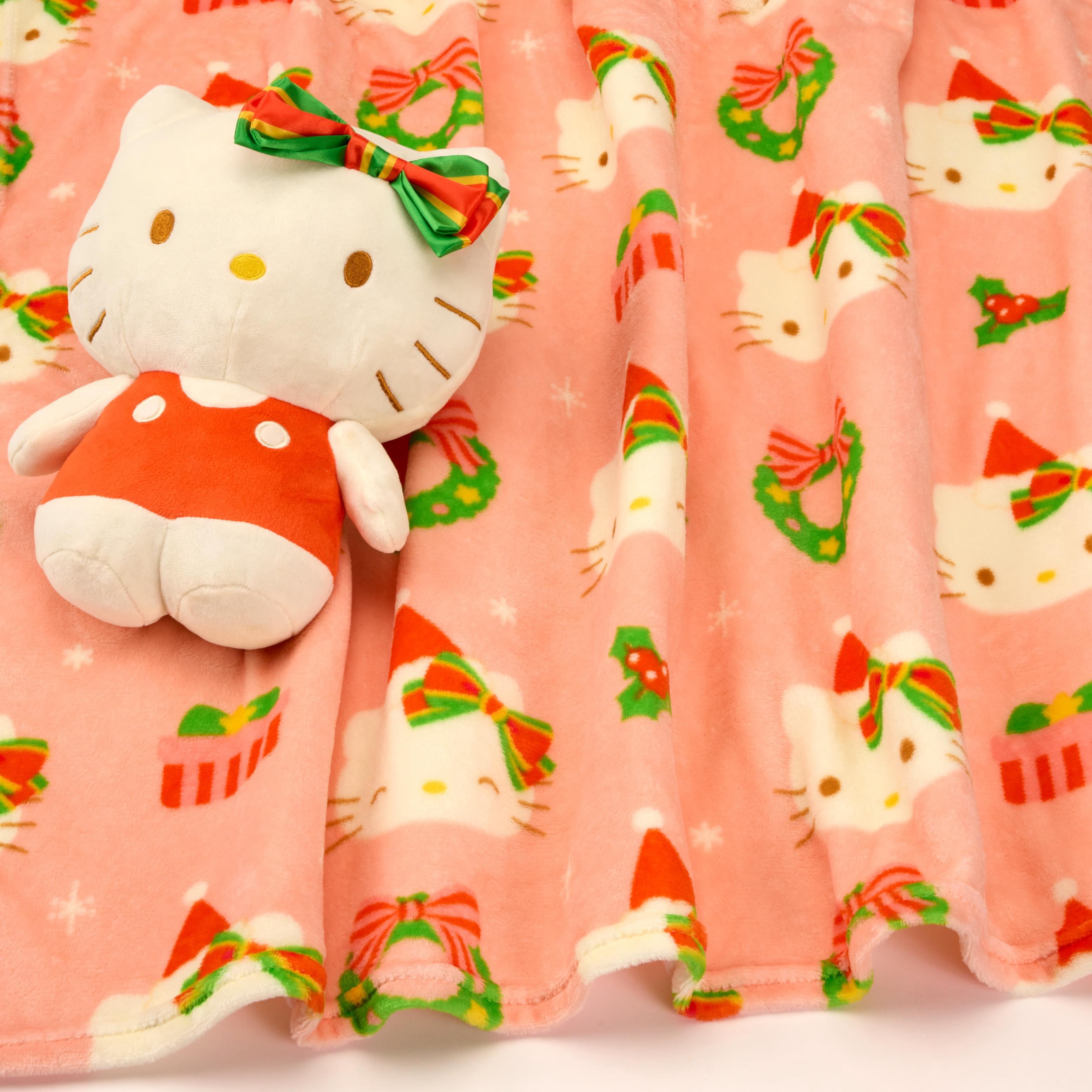 Hello Kitty "All Wrapped Up" oreiller avec jeté