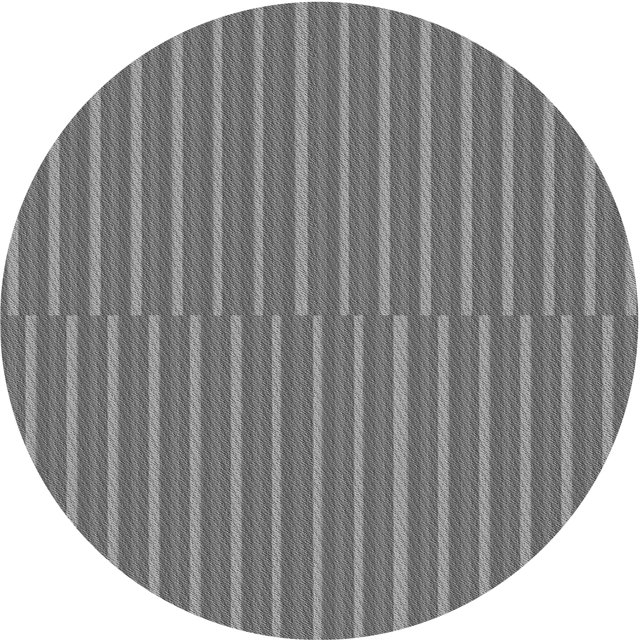 Ahgly Company Tapis Rond Lavable en Machine Intérieur Transitionnel Gris Cendré, 7 Pieds Rond