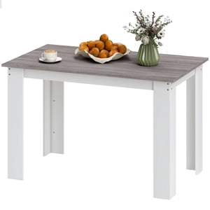 CoSoTower Kitchen Table for 4-6 People, Dining Table with Wood Effect for Dining Room, Grey