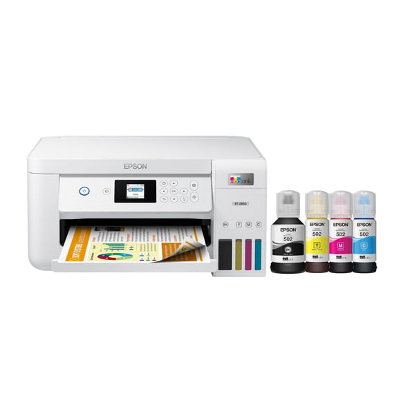 Epson EcoTank ET-2850 Wireless Color All-in-One Cartridge-Free Supertank Printer with Scan, Copy and Auto 2-sided Printing