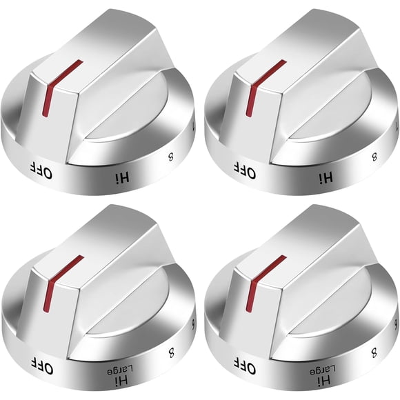 NE63T8111SS NE63T8311SS NE63BG8315SS Fit for Samsung Electric Stove Knob Replacement Knobs for -DG94-03500V DG94-03500W DG94-03500A/Z (4PCS Silver)