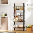 thumbnail image 4 of Costway 2 PCS 5-Tier Bookshelf, Industrial Tall Bookcase with Open Storage Shelves & Metal Frame Brown, 4 of 8