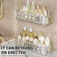 thumbnail image 3 of TopLLC Wall Hooks, Hooks for Hanging Glacier Patterned Bathroom Storage Rack Household Wall Mounted Bathroom Storage Rack Non Perforated Bathroom Wall Mounted Toilet Rack Storage rack, 3 of 9