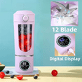 thumbnail image 3 of Portable Juice Maker Blender for Shakes Smoothies 700ML 12-Blades Fast Mixing 2 in 1 Blender Personal Juicer 7.4V A, 3 of 7