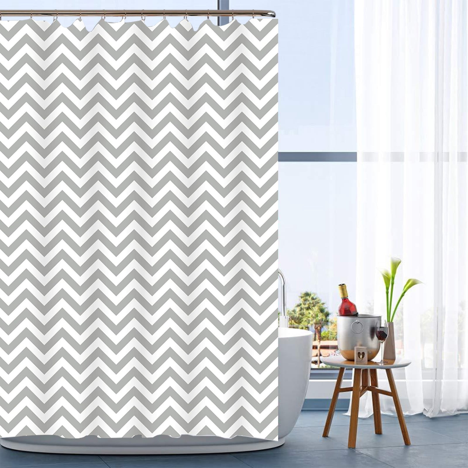 Wzzjkit Shower Curtain - Large Area Bathroom Shower Curtain, Watertight and Mould Proof Bath Curtain Foldable Hanging Shower Curtains 71x71in
