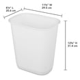 thumbnail image 4 of Sterilite 11.4 Liter Rectangular Wastebasket, White, 4 of 5