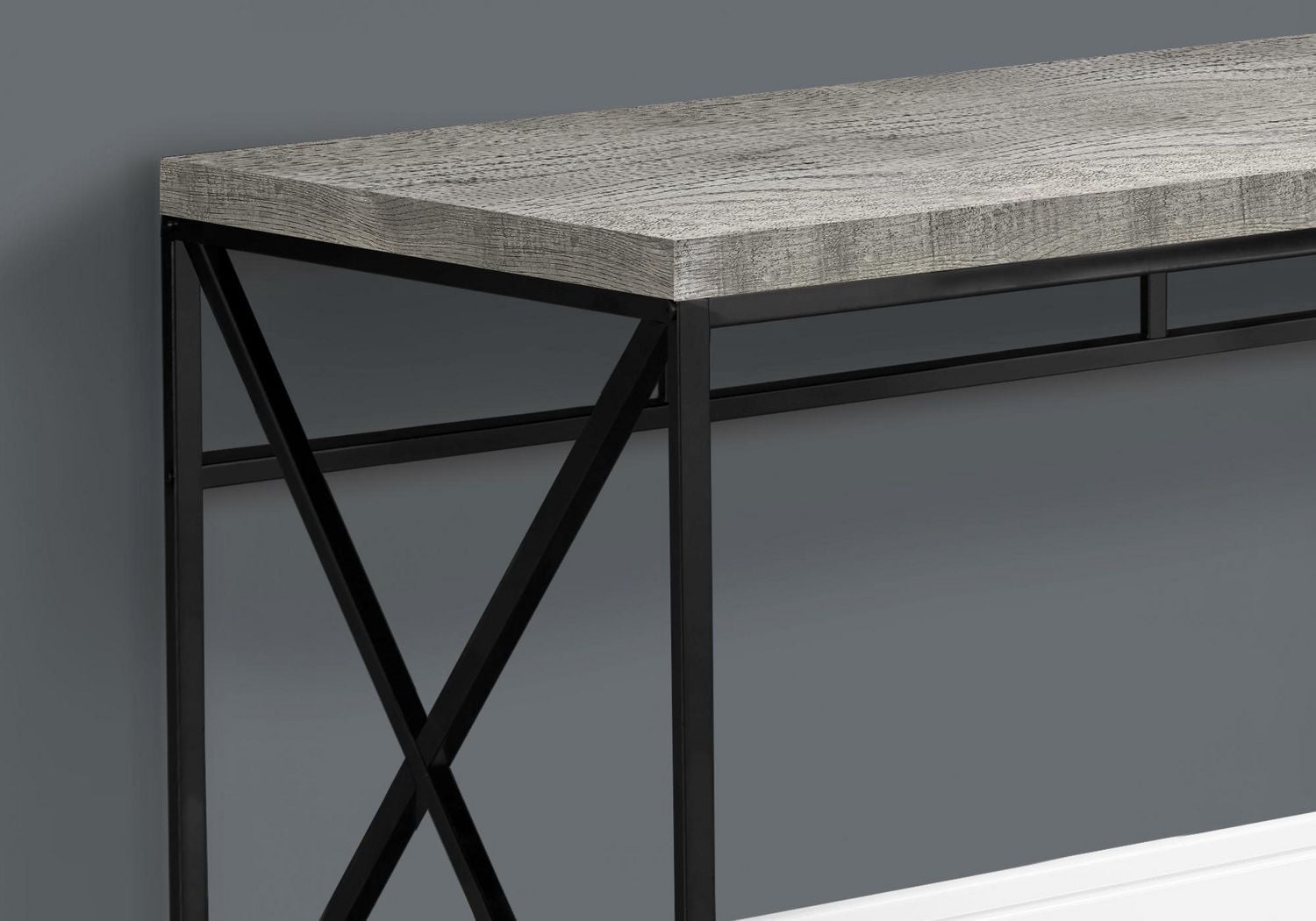 Monarch Specialties Bureau, Bureau À Domicile, Ordinateur Portable, Travail, Métal, Stratifié, Gris, Noir, Contemporain, Moderne