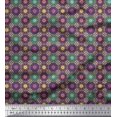 thumbnail image 1 of Soimoi Poly Georgette Fabric Floral Mandala Print Fabric by The Yard 42 Inch Wide, 1 of 3