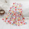 thumbnail image 2 of Yanlir Robe d'Été Sans Manches à Encolure Ronde pour Tout-Petites Filles 1-7 Ans, Robe Décontractée à Imprimé Graphique pour Adorable (Multicolore#4, 4 Ans), 2 of 7