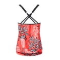 thumbnail image 5 of GPOECD Womens Tankini Tops Square Corner Printed Split Summer Bathing Suit Tops for Women 01_Red,S, 5 of 5