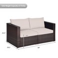 thumbnail image 2 of Gymax 4PCS Rattan Corner Sofa Set Patio Outdoor Furniture Set w/ Beige Cushions, 2 of 10