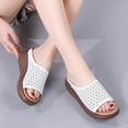 thumbnail image 4 of Summer New Style Roman Folk Style Outer Wear Thick Bottom Slope With Fish Mouth Womens Sandals And Slippers, 4 of 9