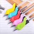 thumbnail image 4 of pitrice 10 Pieces Silicone Kids Pencil Grip Plain Fish Shape Home School Writing Aid Adjuster Accessories Random Color, 4 of 9