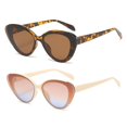 thumbnail image 1 of 2x Cat Eye Sunglasses Style Trendy UV400 Eyewear Leopard, 1 of 7