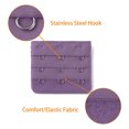 thumbnail image 4 of INSPIRE CHIC Rallonges de Soutien-Gorge pour Femmes à 3 Crochets 3 Rangées Bretelle de Soutien-Gorge Extensible Boucle Crochets Bande de Soutien-Gorge Violet 5, 4 of 5