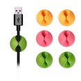 thumbnail image 2 of Miangastore 6Pcs/lot Cable Clips Cable Wire Organizer Cable Cord Holder Management System Wire Earphone Winder (Red, Green and Yellow), 2 of 8