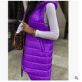 thumbnail image 1 of Kmbangi Gilet Long Sans Manches à Fermeture Éclair, Coupe Ajustée, Uni, Décontracté pour Femmes, 1 of 9