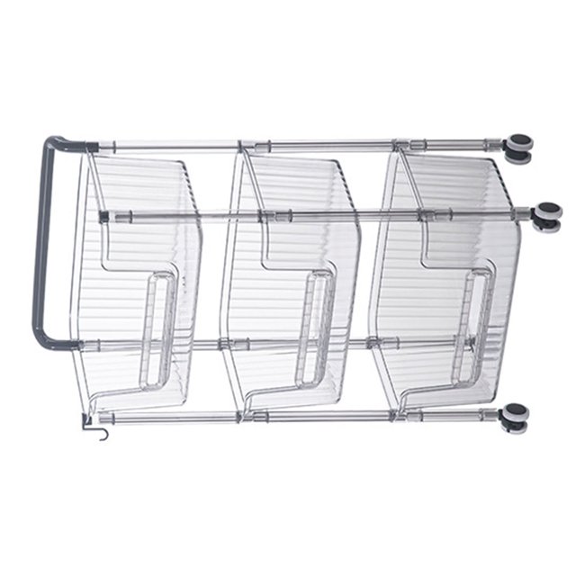 Chariot Utilitaire Roulant, Chariot de Rangement Stable Élégant Multifonction Robuste Organisateur de Rangement Mobile pour la Maison