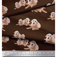 thumbnail image 2 of Soimoi Rayon Fabric Golden Retriever Dog Printed Fabric 1 Yard 56 Inch Wide, 2 of 3
