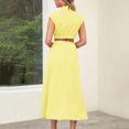 thumbnail image 4 of XZNGL Robe d'Été pour Femmes Aguichant Mode Femmes Été Unie Aguichant Ajourée Décontractée Mini Robe Sans Manches à Col Rond Robe d'Été Mini Robe pour Femmes Robe d'Été pour Femmes avec Manches, 4 of 5