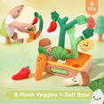 thumbnail image 2 of Sensory Pull Out Vegetable Toy for Toddlers 1-3, Fine Motor Skill Montessori Baby Toy with Carrots & Radishes, Educational Gift for Boys Girls 1-2 Year Old, 2 of 9