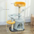 thumbnail image 3 of PawHut Cat Tree, 31.5" Cat Tower for Indoor Cats with Plush Perch, Blue, 3 of 10