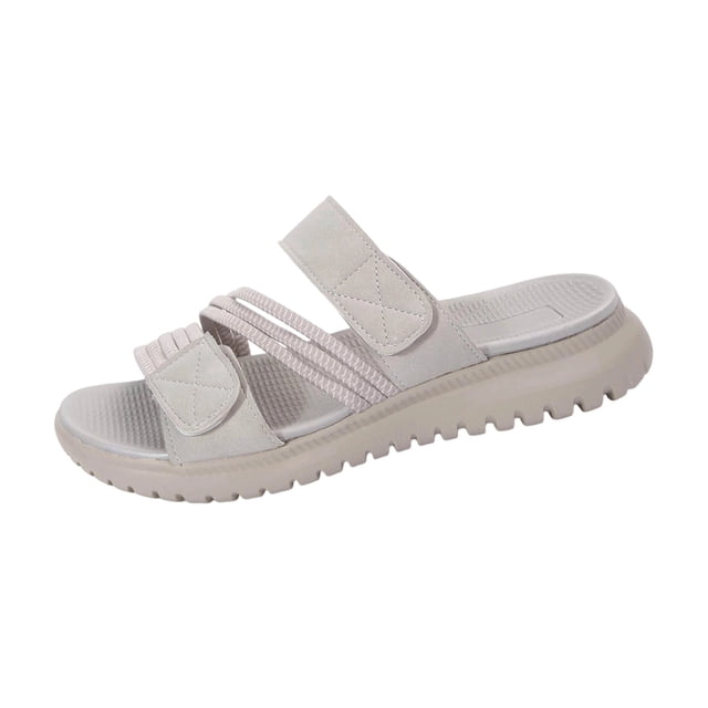 RXMEKW Sandales à Talon Compensé à Enfiler pour Femmes avec Brides Ajustables et Semelle Coussinée en Vert Pâle