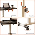 thumbnail image 2 of EDTara Table d'Appoint Mobile Pliable, Bureau au-Dessus du Lit à Hauteur Réglable avec Roulettes pour Ordinateur Ou Portable, 2 of 8