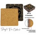 thumbnail image 4 of Inkdotpot Set of 6 Drink Coasters DecorativeNon,SlipCork Base4-inch Square PrintedCoastersEasy Clean- Wine Quote, 4 of 8
