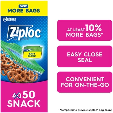 Ziploc® Snack Bags with Grip 'n Seal Technology
