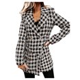 thumbnail image 1 of XZNGL Ladies Long Sleeve Suit Collar Double Breasted Woolen Jacket, 1 of 9