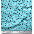 thumbnail image 1 of Soimoi Moss Georgette Fabric White Heart Decor Fabric Printed Yard 42 Inch Wide, 1 of 5