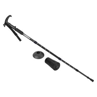 Unique Bargains Trekking Poles Collapsible Telescopic Hiking Pole 43 Inch T Handle, Black