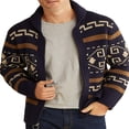 thumbnail image 1 of Men Winter Zipper Sweaters Geometric Print Long Sleeve Knit Cardigan Casual Knitted Jumpers Fall Sweater Jackets, 1 of 8