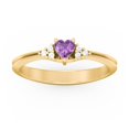 thumbnail image 2 of Bague en Forme de Cœur avec Accents d'Épaule - Améthyste (Février), 2 of 4