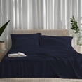 thumbnail image 1 of ViscoLogic Series Egyptian Comfort - Silky Smooth Lightweight Bedsheet Set - Brushed Micro - Deep Pocket - Navy (King), 1 of 6