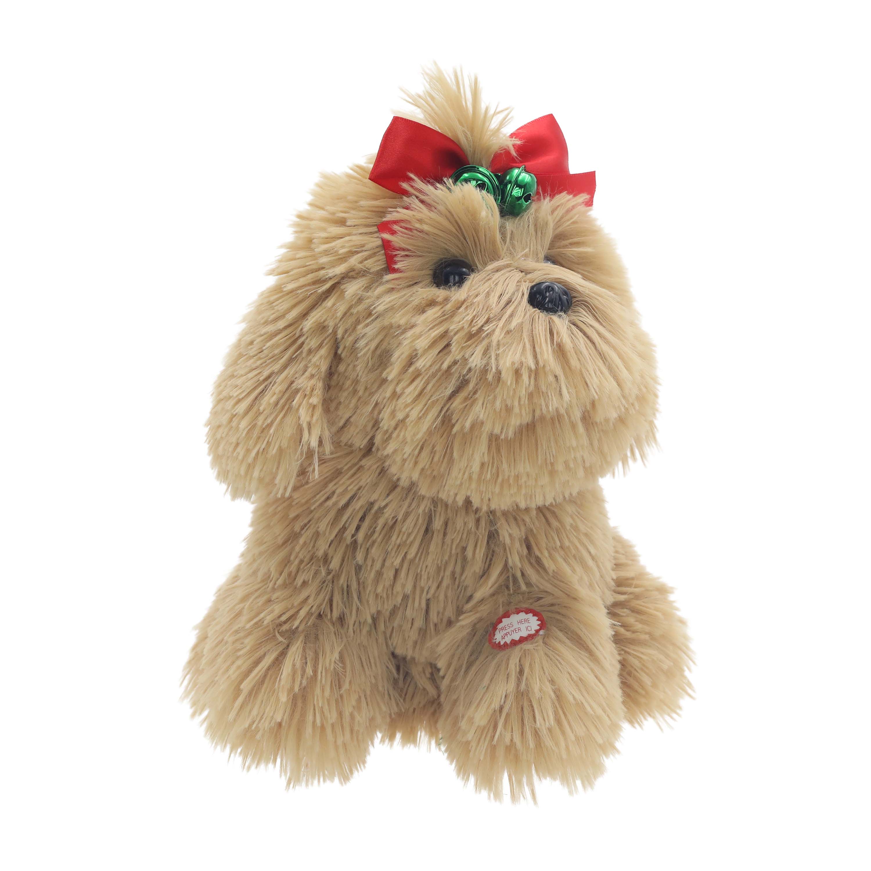 Chien marron animé Holiday Time