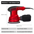 thumbnail image 2 of TFixol 300W Handheld Electric Eccentric Sander 5 Inch 125mm Sanding Plate Electric Sander Wood Processing Furniture Car Polishing Machine with Dust Box 6 Speed Regulation, 2 of 7