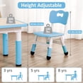 thumbnail image 1 of OUYAWEI Table and Chairs Set for Ages 2-10, Height Adjustable Desk with 4 Seats,Arts & Crafts Table,Graffiti Desktop, Non-Slip Legs, Max 300lbs, Children Multi-Activity Table for Classrooms,Daycares, 1 of 7