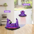 thumbnail image 4 of Honeyjoy Auto Tamponneuse 12V pour Enfants et Tout-Petits, Voiture Électrique à Chevaucher avec Rotation à 360°, Violet, 4 of 10