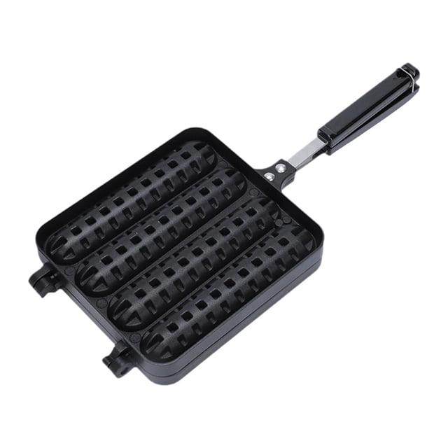 GROWTH TANK Cast Aluminum Sausage Pan Sturdy Waffle Corn Dog Maker for Kitchen Baking Breakf