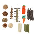 thumbnail image 2 of Hamster Chew Toys Set,Rabbit Toys Teeth Grinding Rabbit Chew Toys Handcraft Rabbit Chews Toys Time-Tested Durability, 2 of 14