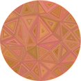 thumbnail image 1 of Ahgly Company Tapis de Zone Carré Orange Lavable en Machine, 3 Pieds Carré, 1 of 7