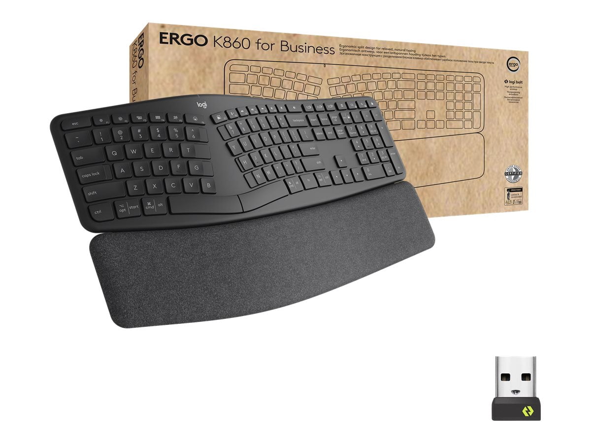 Logitech ERGO K860 for Business - Keyboard - wireless - 2.4 GHz