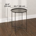 thumbnail image 3 of Outsunny 18" Outdoor Side Table with Removable Tray and Folding Legs, Black, 3 of 10