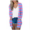 thumbnail image 1 of Pisexur Veste pour Femmes Cardigans Ouverts Trench-Coats Vestes d'Automne Mode Décontractée Chemise Imprimée à Manches Longues Cardigan, 1 of 5