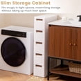 thumbnail image 4 of Gymax 5-Drawer Narrow Rolling Storage Cabinet w/ Pull Handles Built-in Wheels, 4 of 9