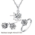 thumbnail image 2 of Ensemble de Bijoux Trois Pièces en Zircon à la Mode Incluant Boucles d'Oreilles et Collier pour Femmes Filles, 2 of 6
