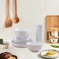 thumbnail image 5 of Dvruxg 16 Pcs Kitchen Wheat Straw Dinnerware Set, Plastic Reuasble Dinner Dishes Serving Plate Set for Kitchen, Including Dinner Plate, Dessert Plate, Bowl, Cup, 5 of 5